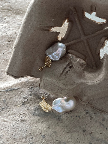 Elegant Minimalist Baroque Angel Earrings