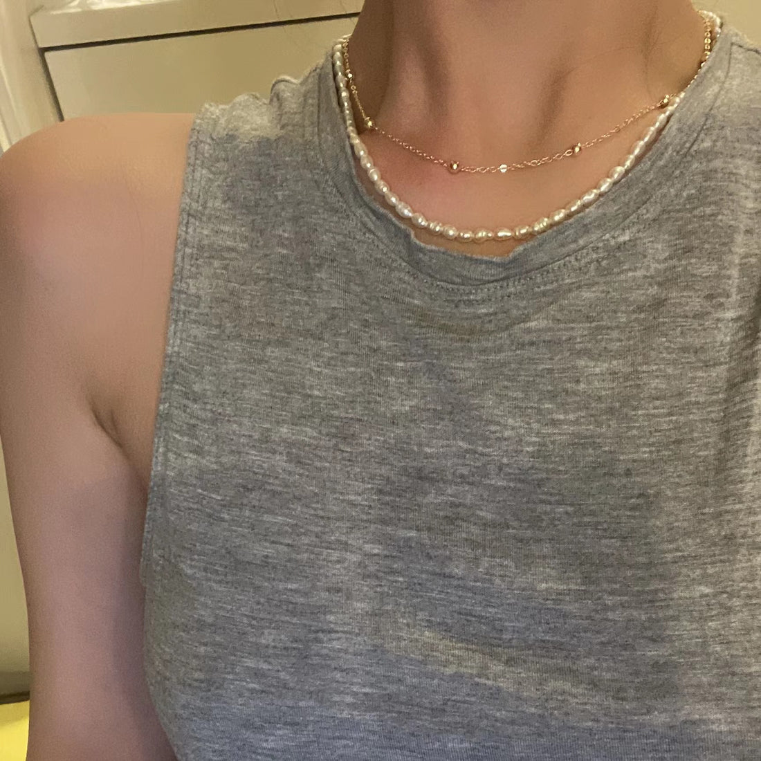 Elegance Pearl & Gold Layered Necklace