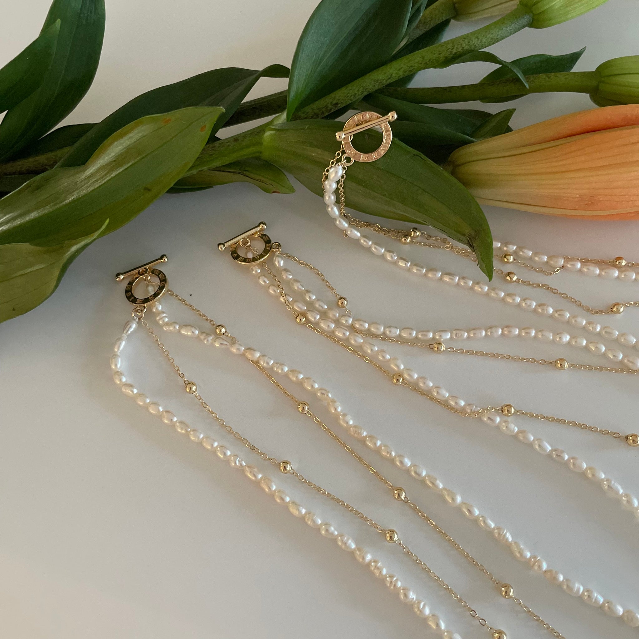 Elegance Pearl & Gold Layered Necklace