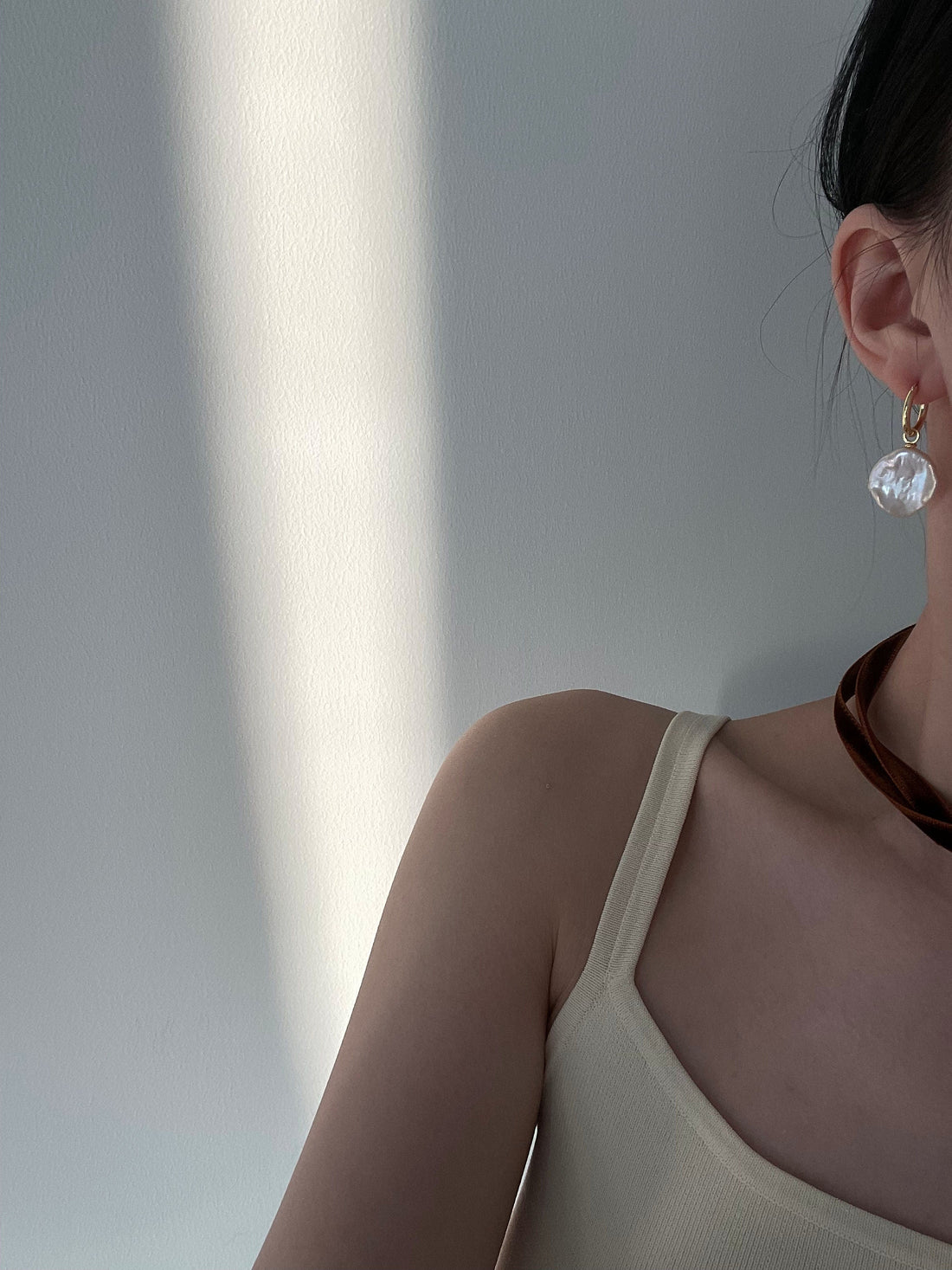 Baroque Pearl Petal Earrings