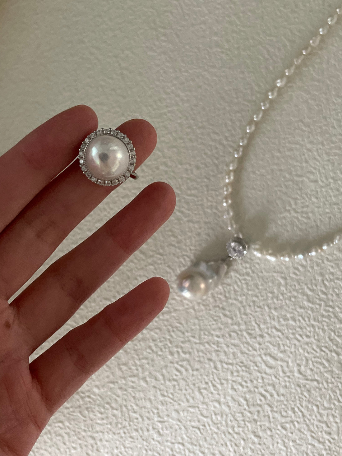 Elegant Mabe Pearl Ring