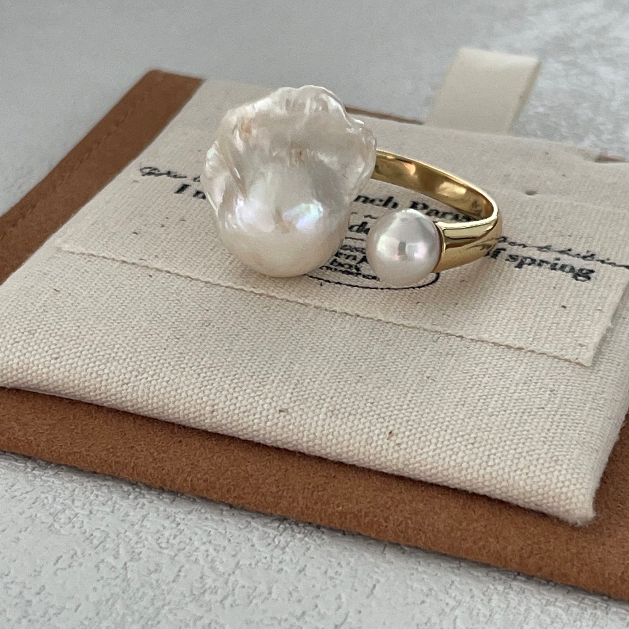 Charismatic Baroque Pearl Ring
