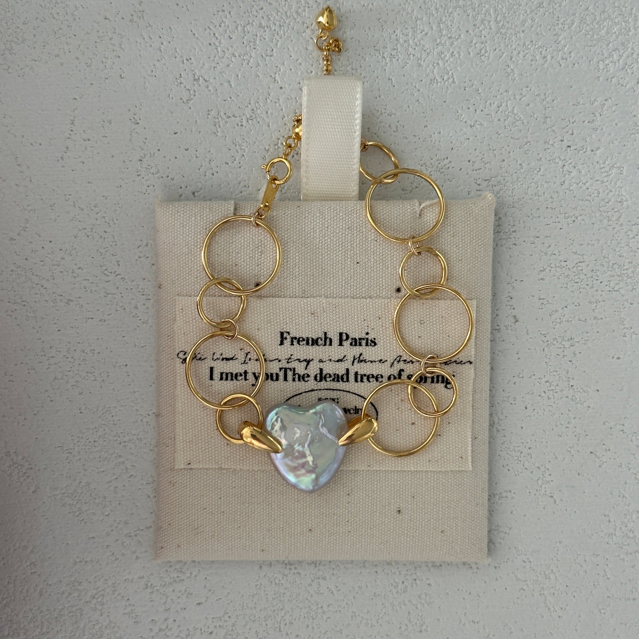 Heart-Shaped Baroque Geometric Bracelet