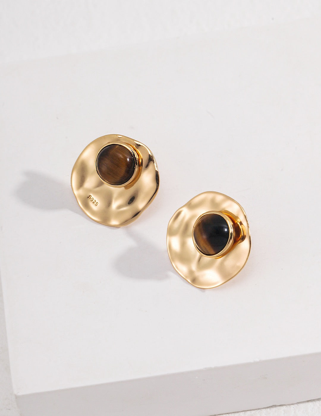 Sparkling Tiger's Eye Stone Earrings