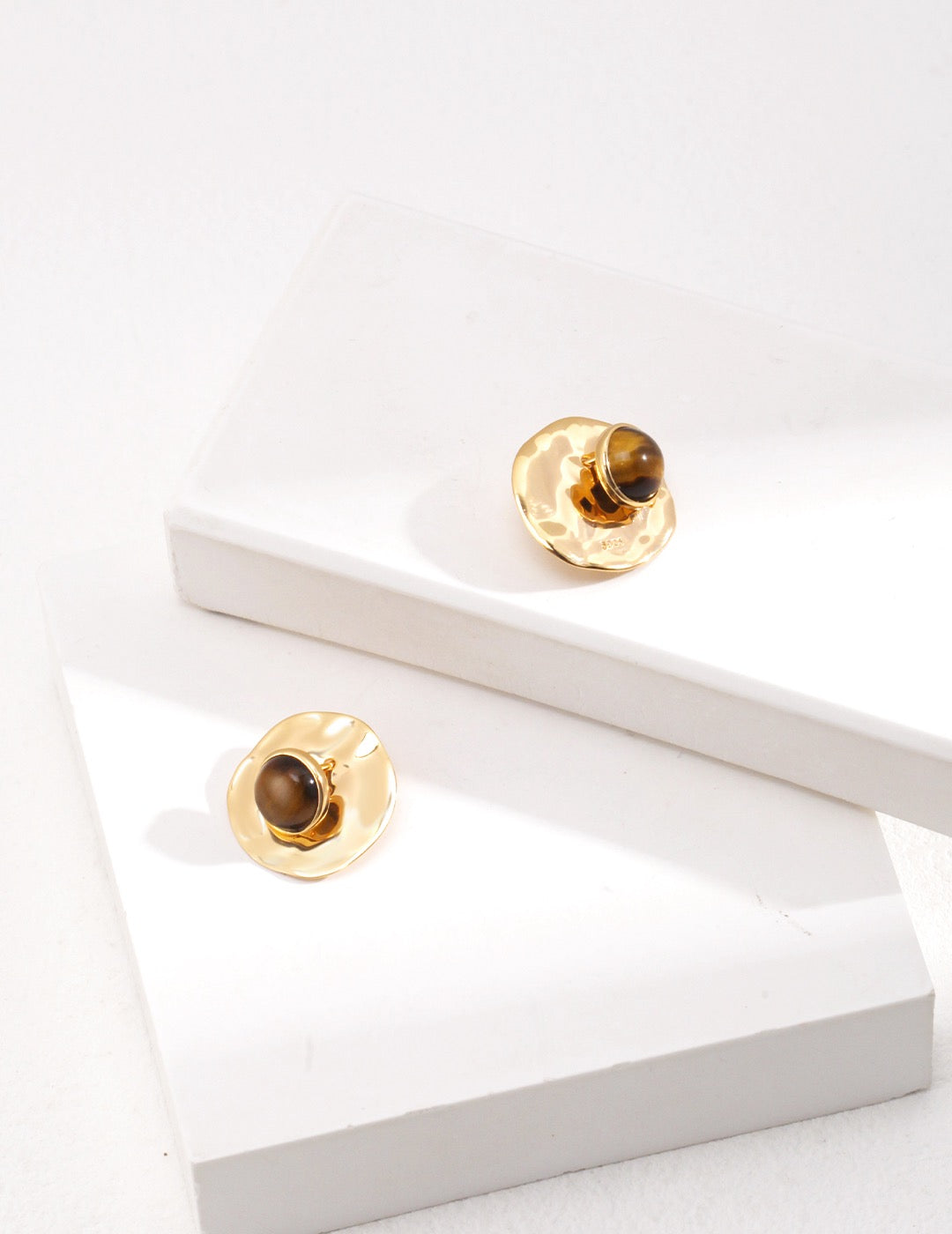 Sparkling Tiger's Eye Stone Earrings