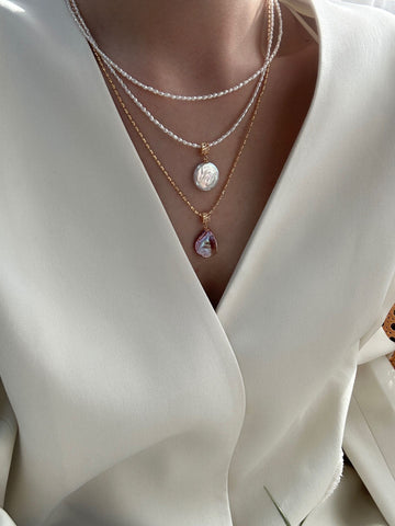 Purple Gauze Skirt Necklace