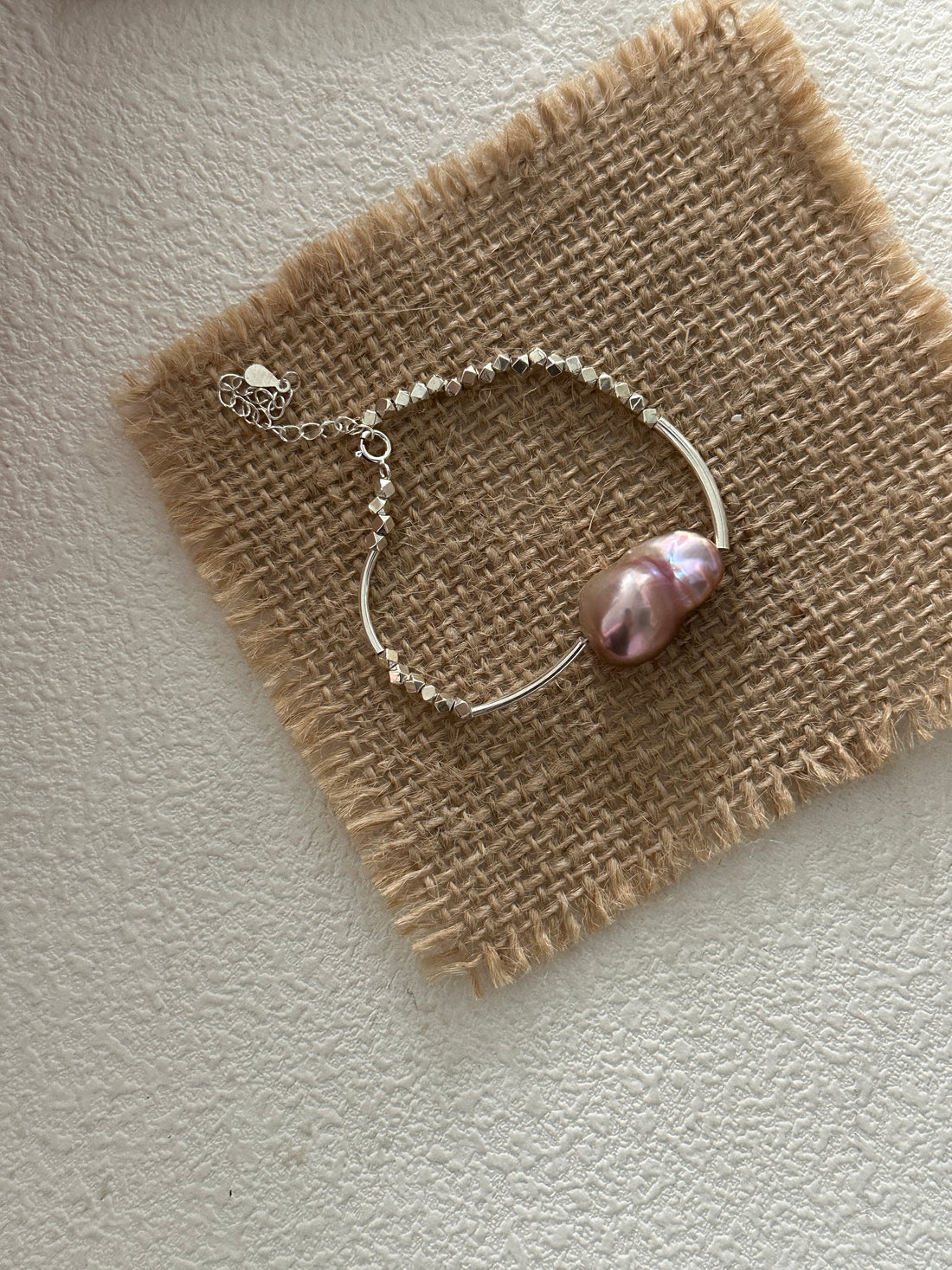Iridescent Baroque Pearl Bracelet