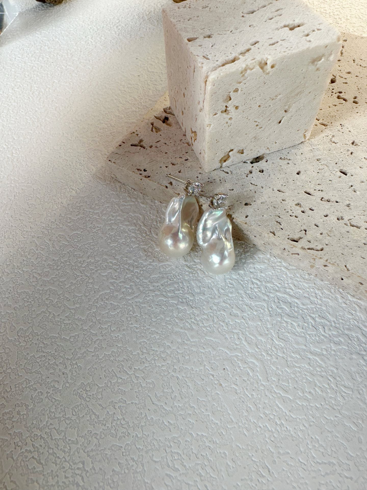 Sterling Silver Baroque Pearl Drop Earrings