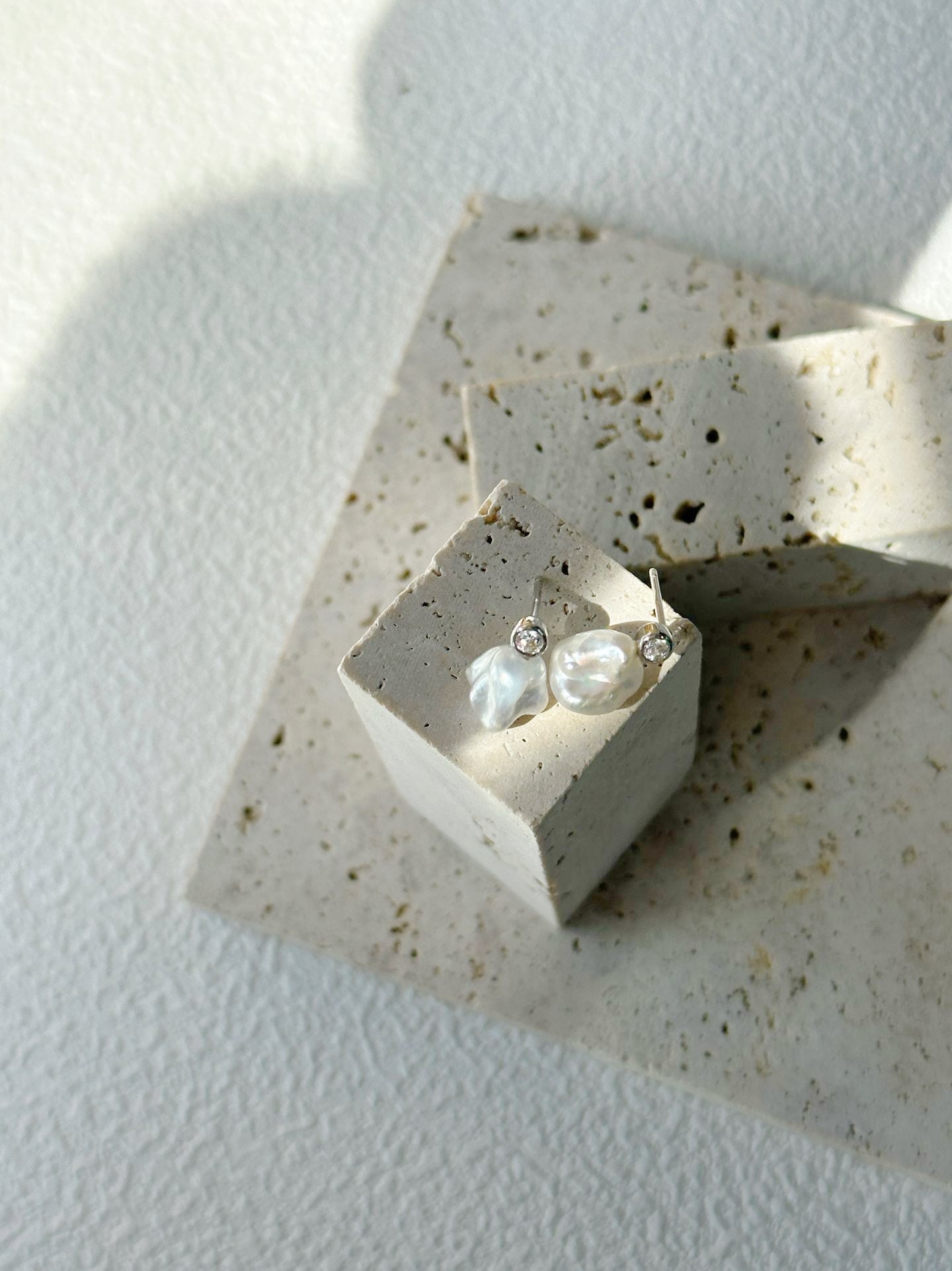 Elegant Keshi Pearl Earrings